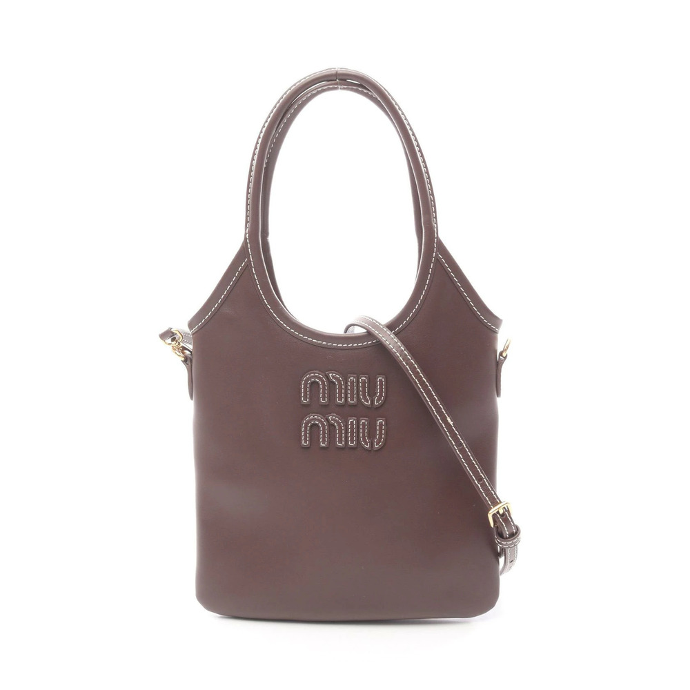 Miu Miu IVY Handbag Leather Brown
